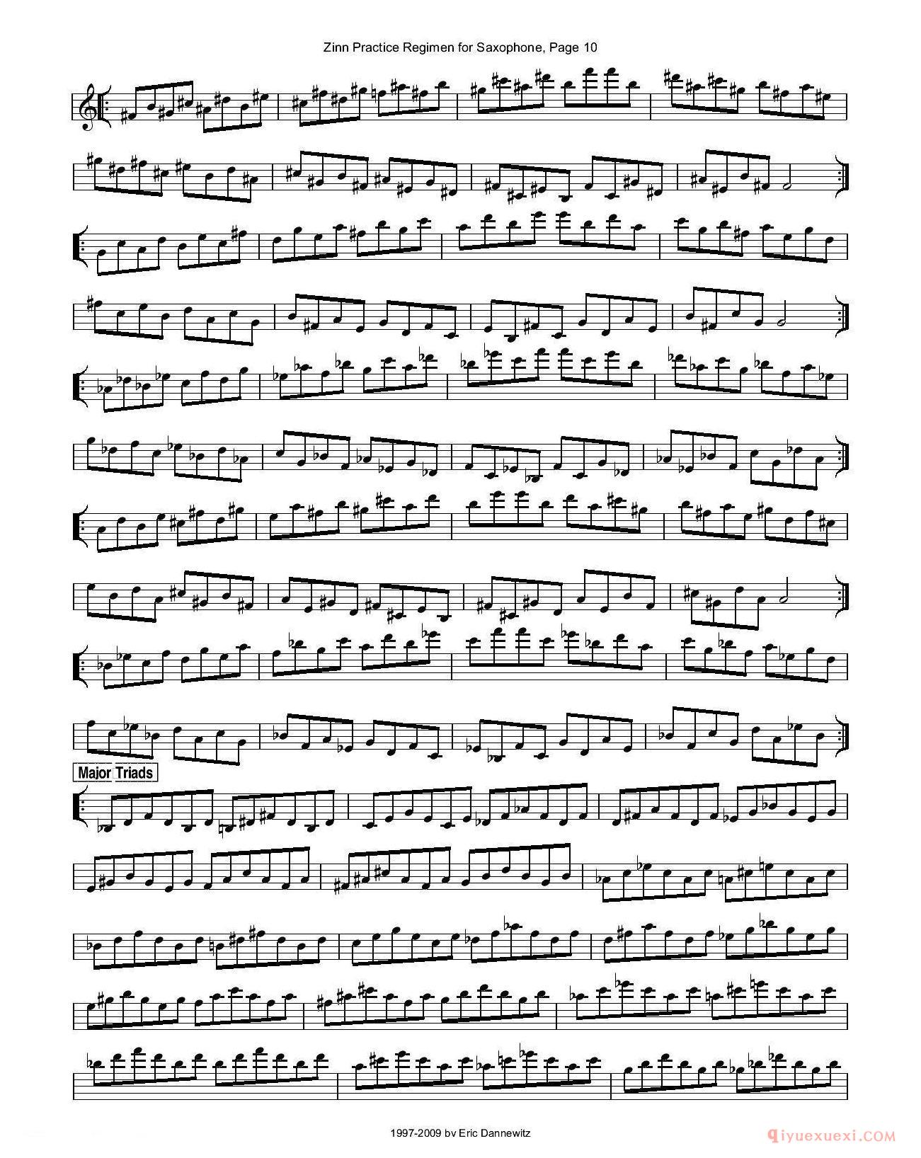 萨克斯谱【ZinnRegimenSax2009练习曲 1-35】完整版