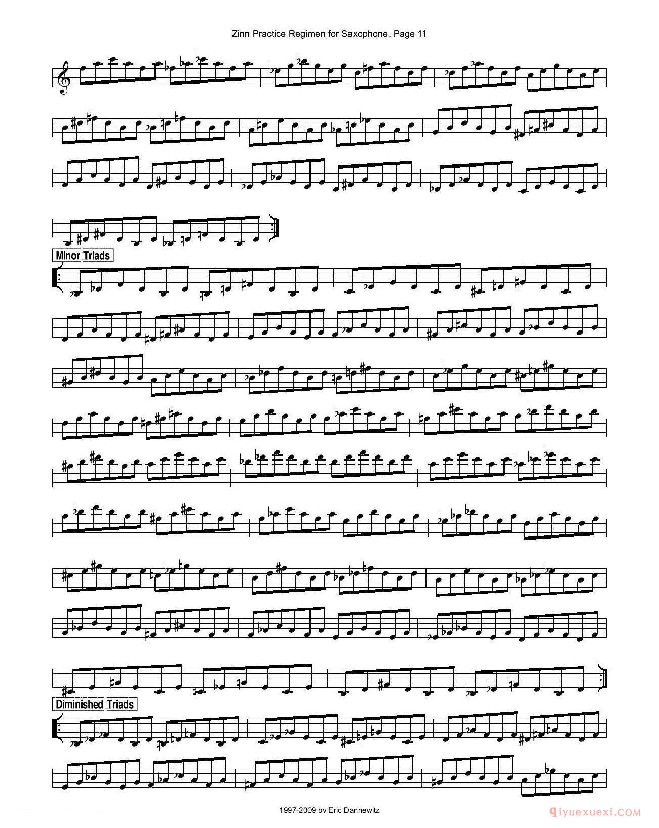 萨克斯谱【ZinnRegimenSax2009练习曲 1-35】完整版