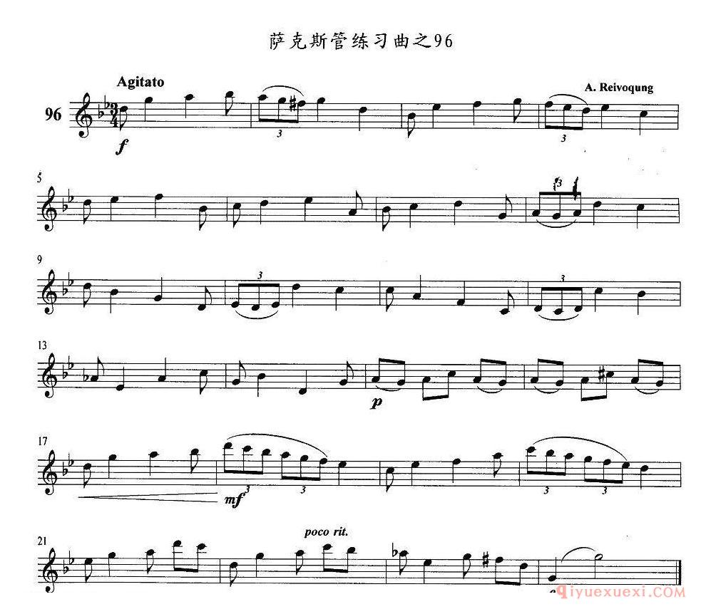 萨克斯管练习曲谱精选