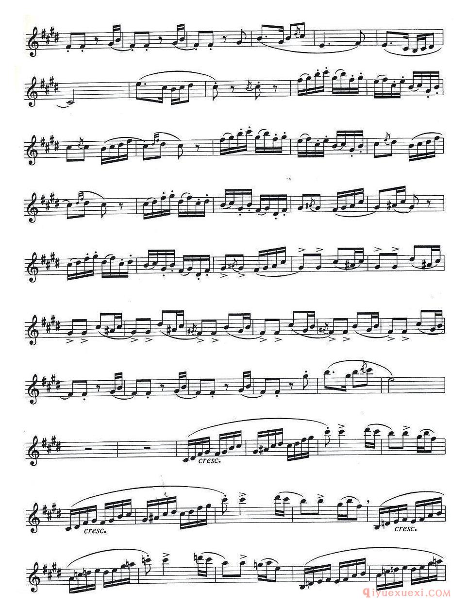 萨克斯谱【中国狂想曲】五线谱