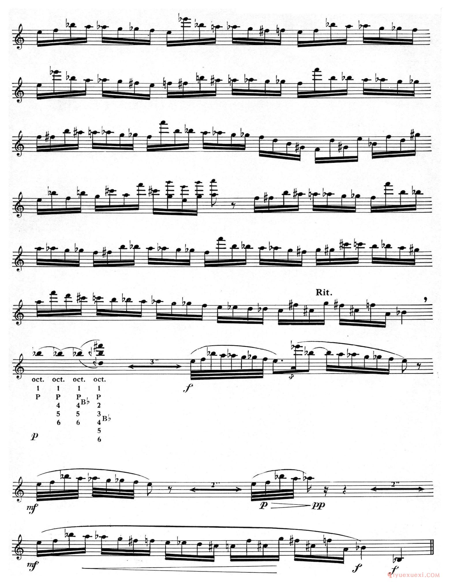 萨克斯谱《15首现代派练习曲》完整版五线谱