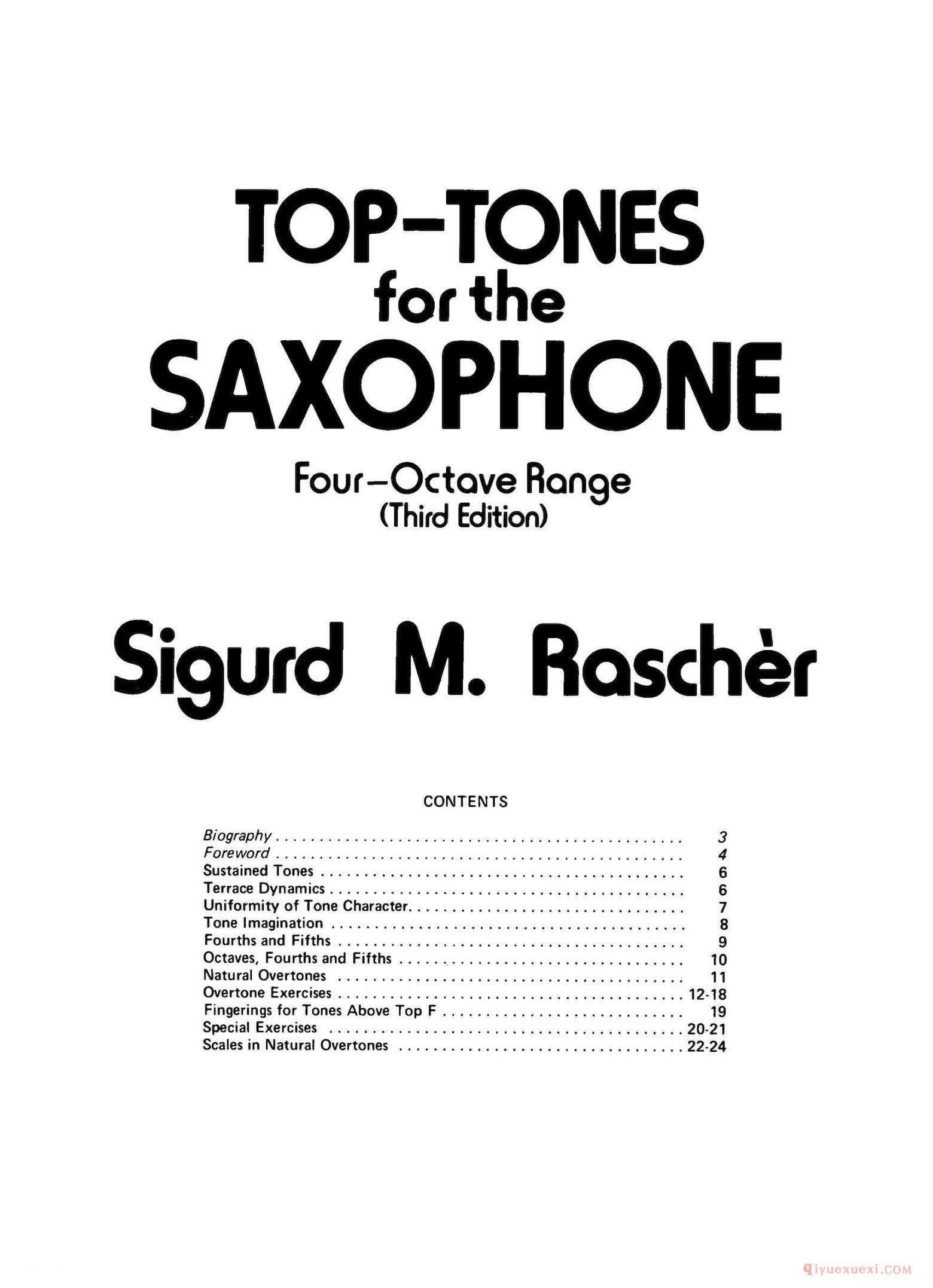 萨克斯谱《Top Tones for the Saxophone》五线谱