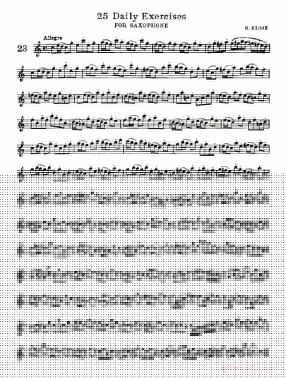 萨克斯谱《25 Daily Exercises》五线谱