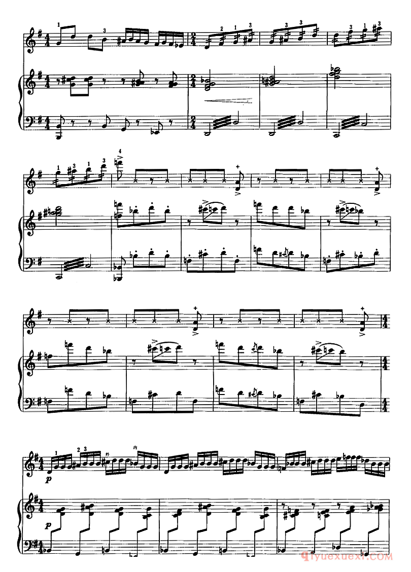 二胡谱[第一二胡狂想曲]二胡+钢琴伴奏