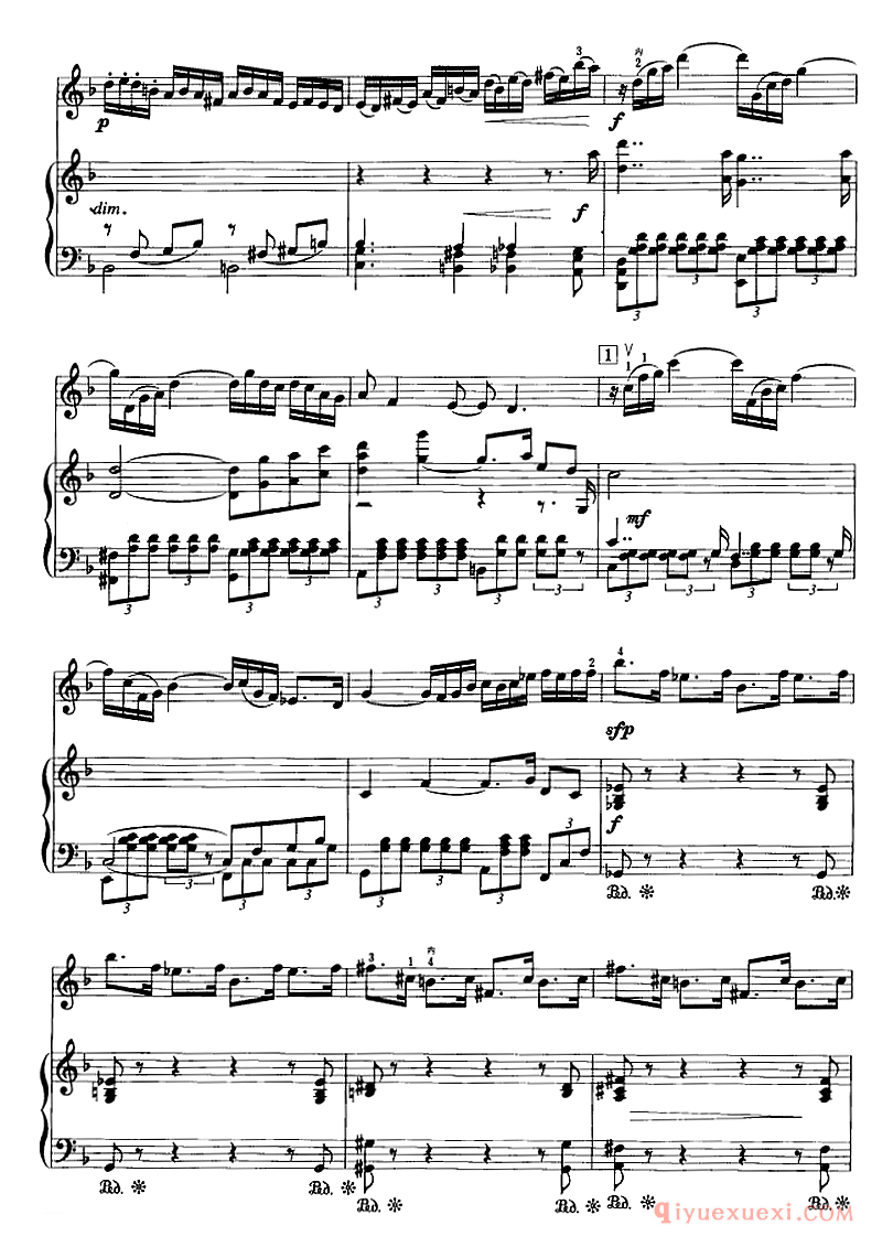 二胡乐谱[第一二胡协奏曲：第一乐章]二胡+钢琴伴奏