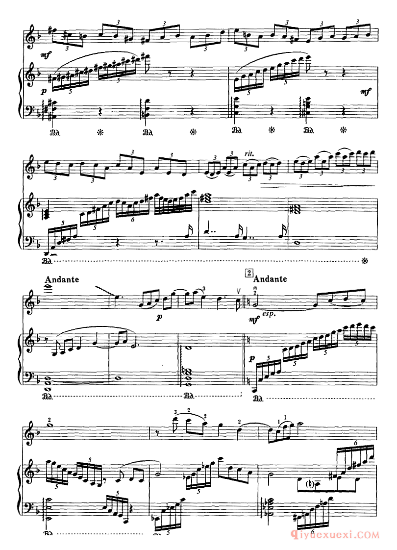 二胡乐谱[第一二胡协奏曲：第一乐章]二胡+钢琴伴奏