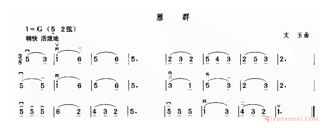 二胡简谱[雁群]