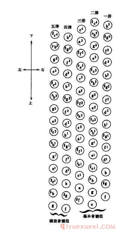 自由低音巴扬左右手键位排列教学