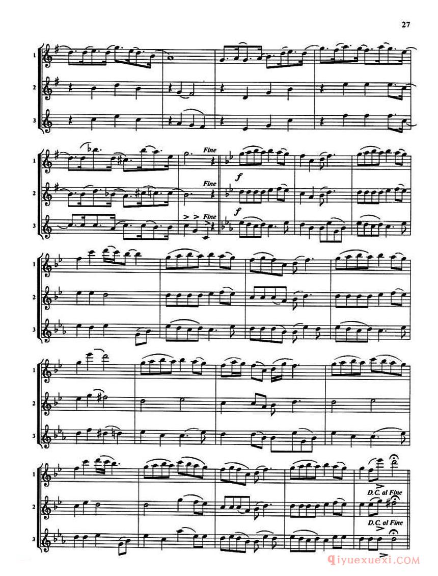 萨克斯谱[Humoresque 三重奏]
