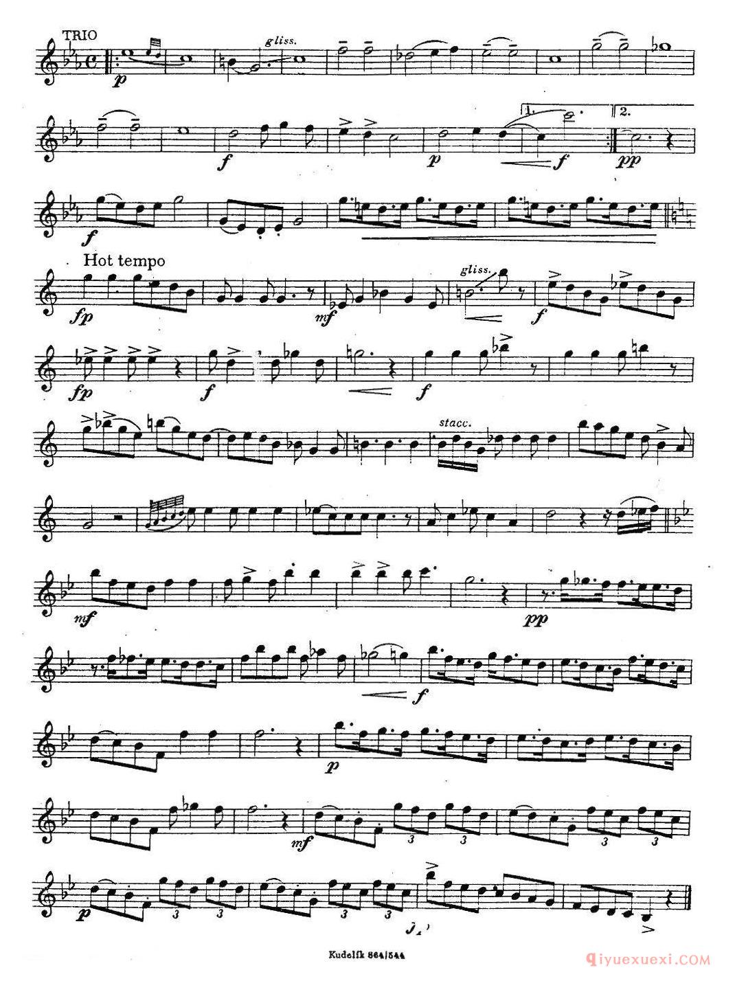奇特克-萨克斯练习曲之13（ETUDY PRO SAXOPHON - FR ZITRK.op.3）