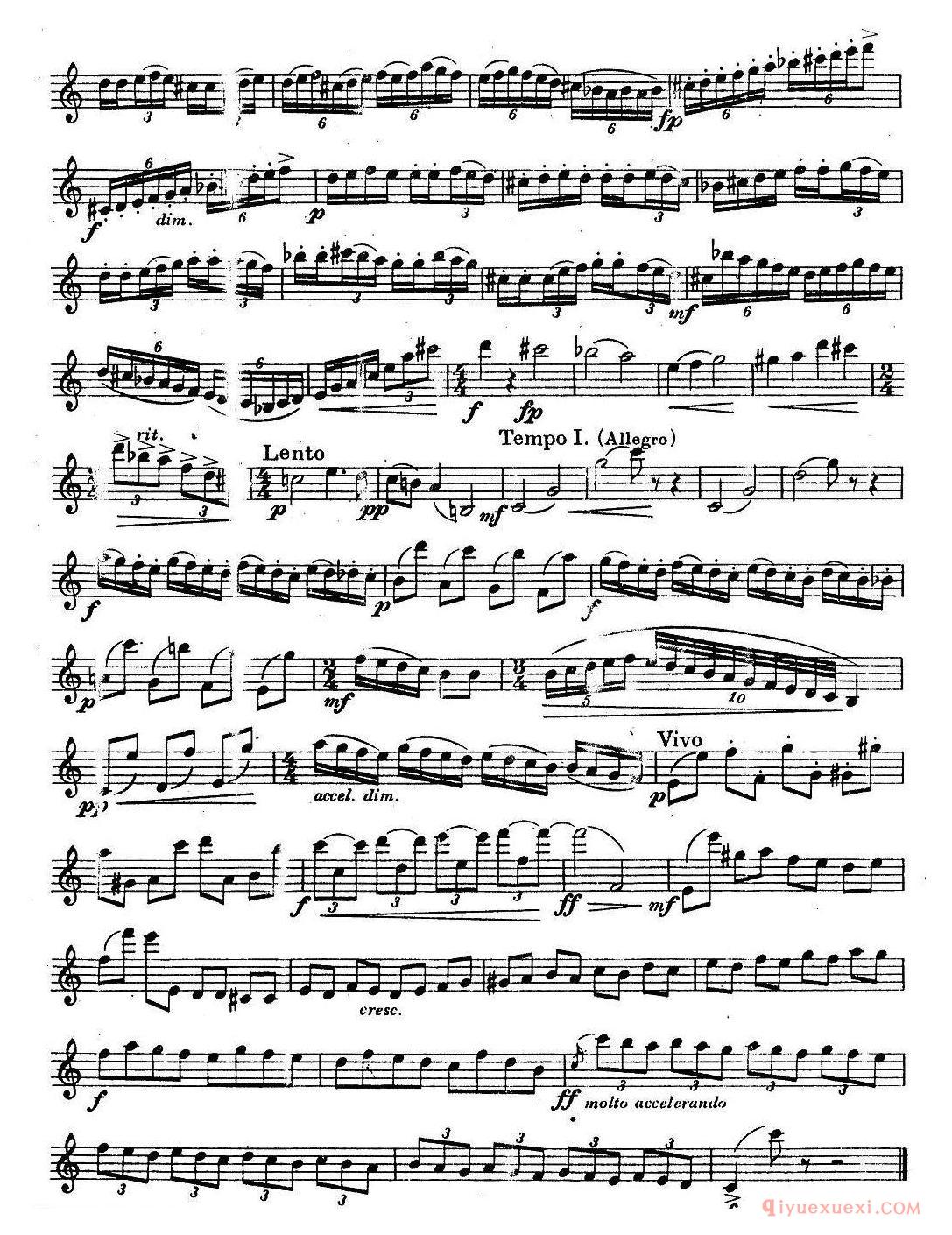 奇特克-萨克斯练习曲之一（ETUDY PRO SAXOPHON - FR ZITRK.op.3）