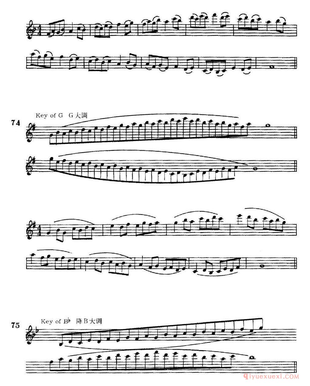 萨克斯练习曲[双音-守调变奏]