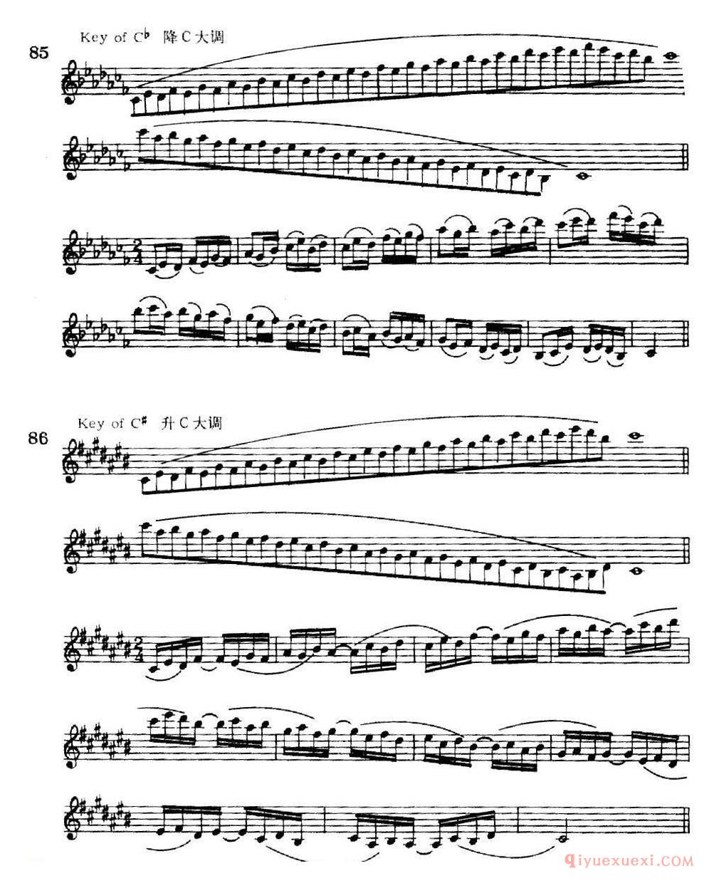 萨克斯练习曲[双音-守调变奏]