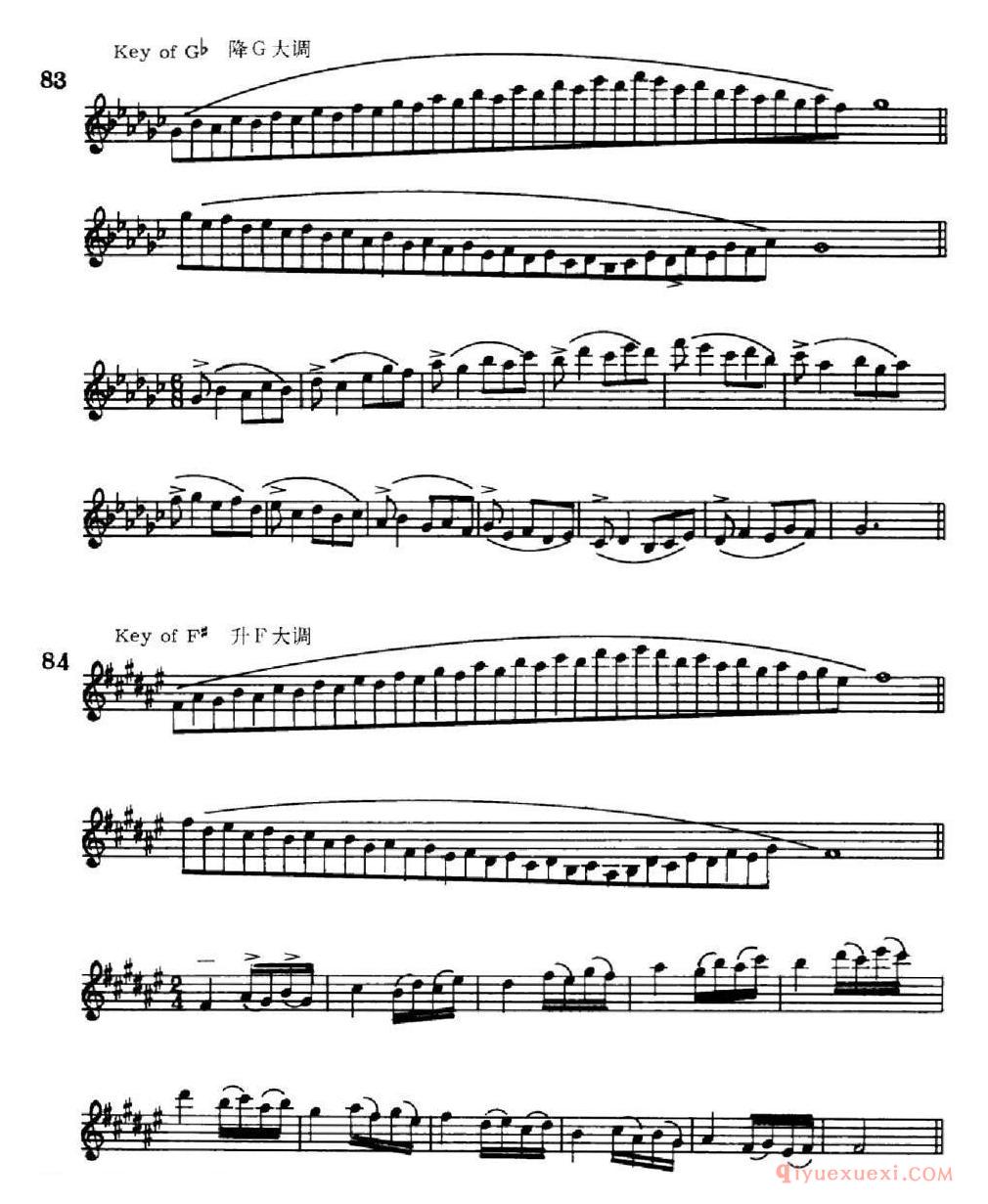 萨克斯练习曲[双音-守调变奏]