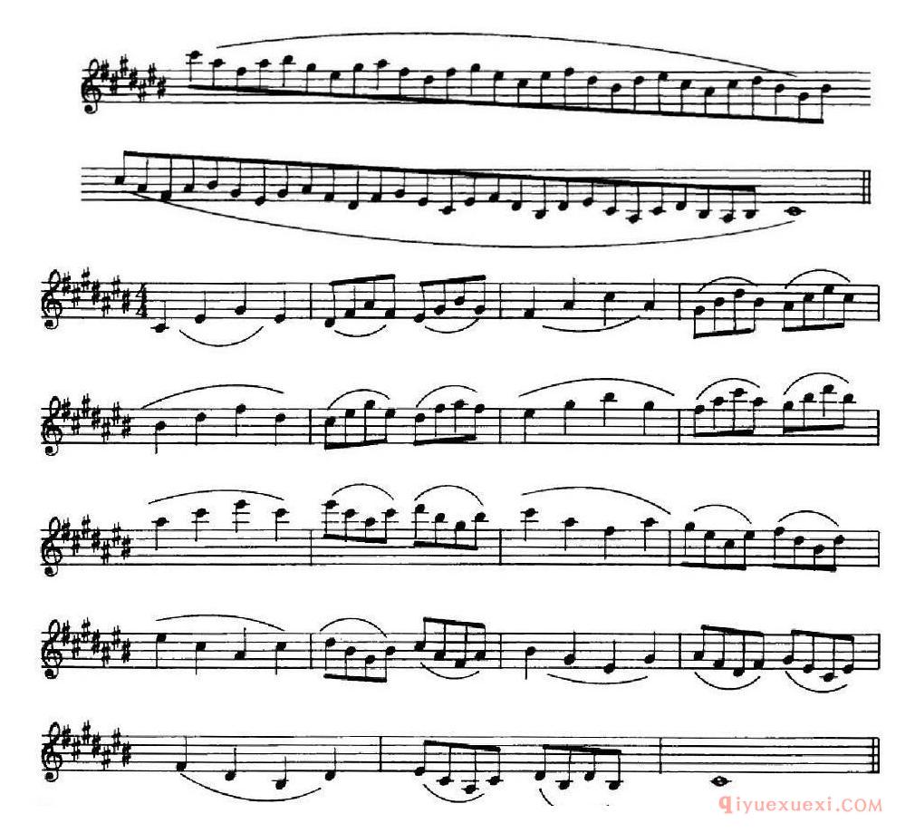 萨克斯练习曲[三音和弦-守调变奏]