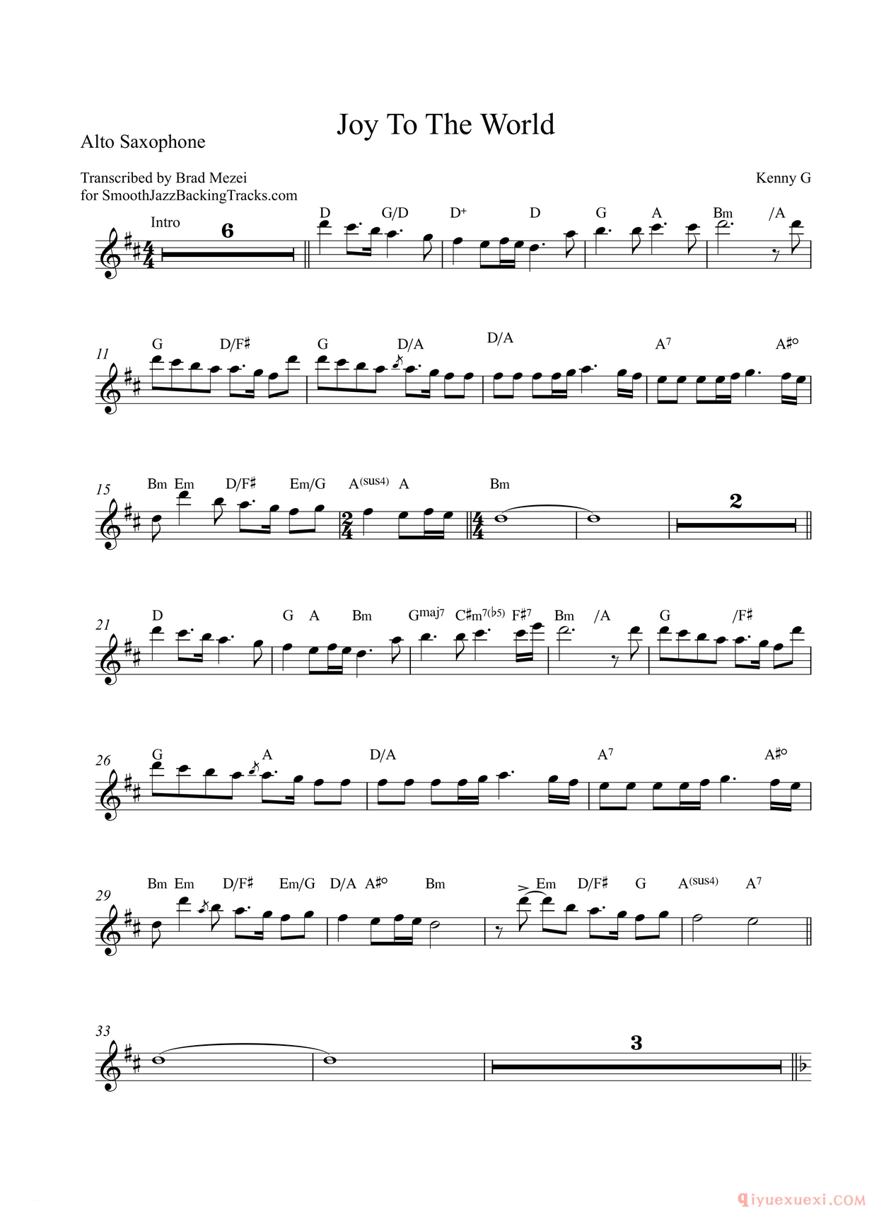中音萨克斯[Joy To The World]