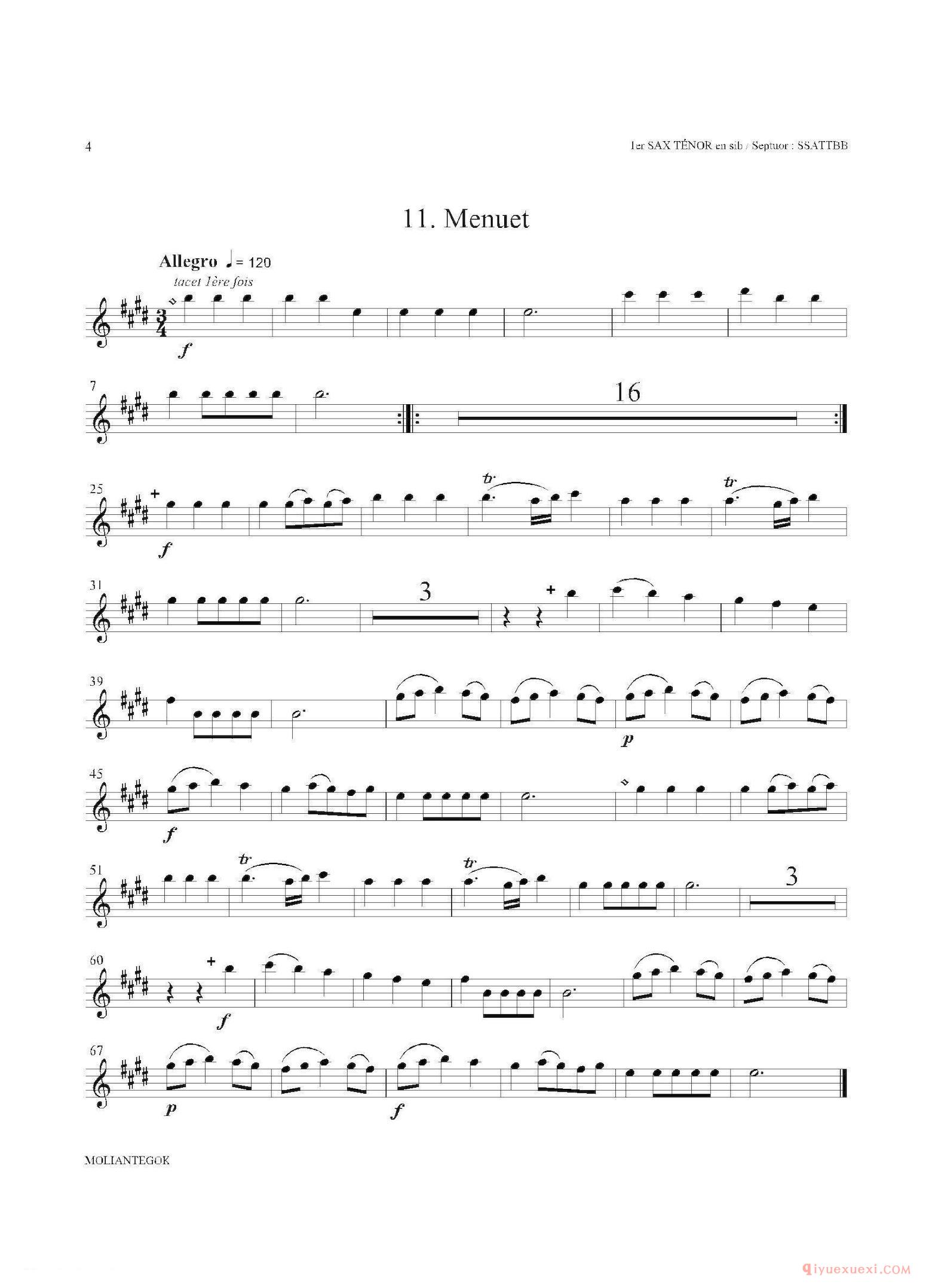 第一次中音萨克斯[Water Music/HWV.349 No.2]