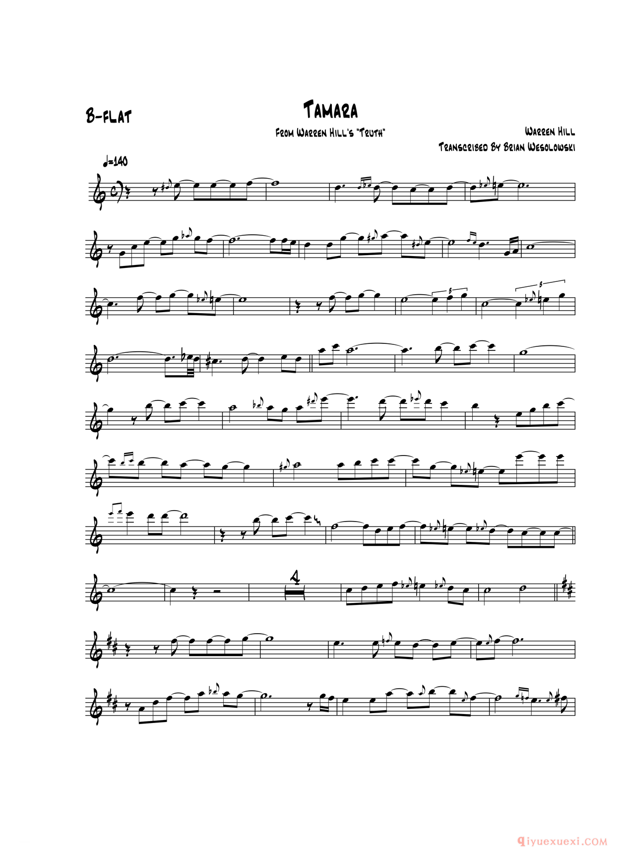 次中音萨克斯[Tamara]