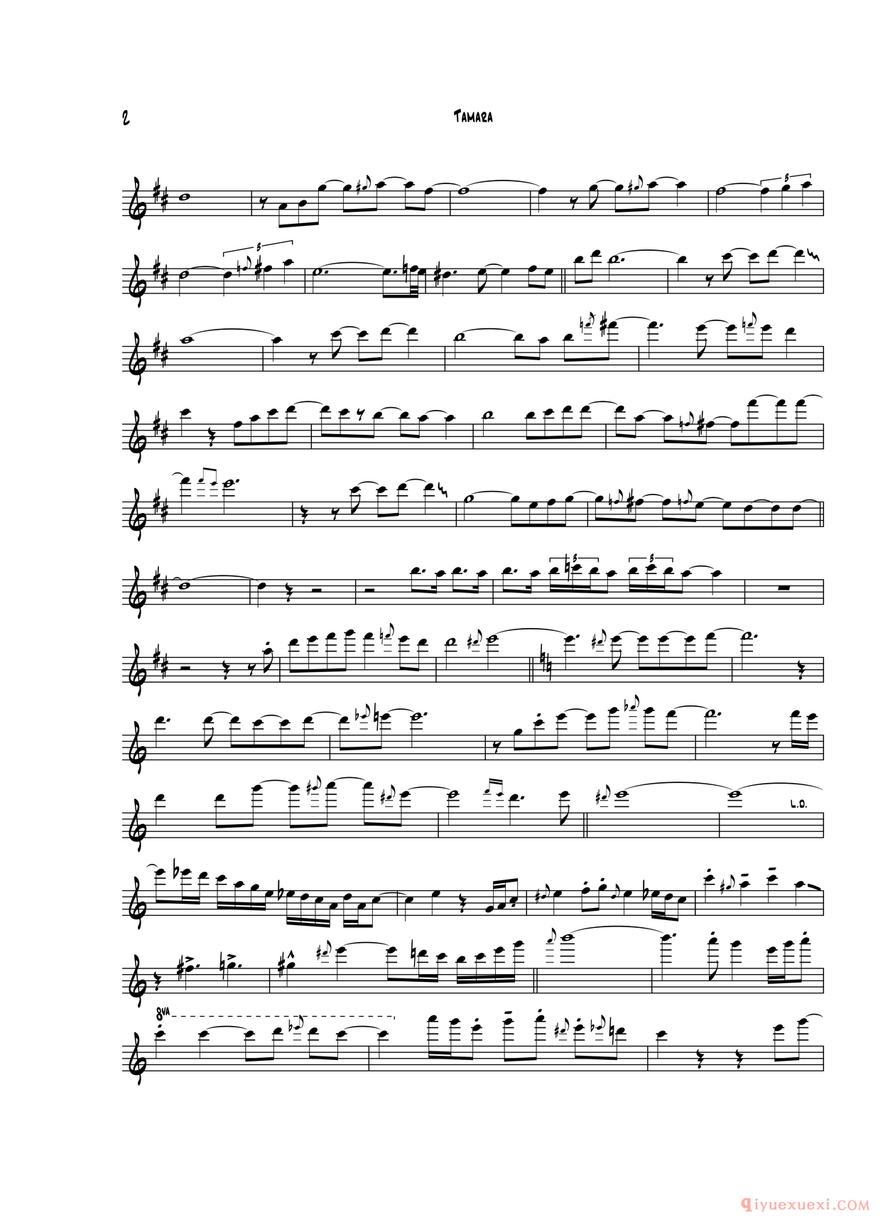 次中音萨克斯[Tamara]