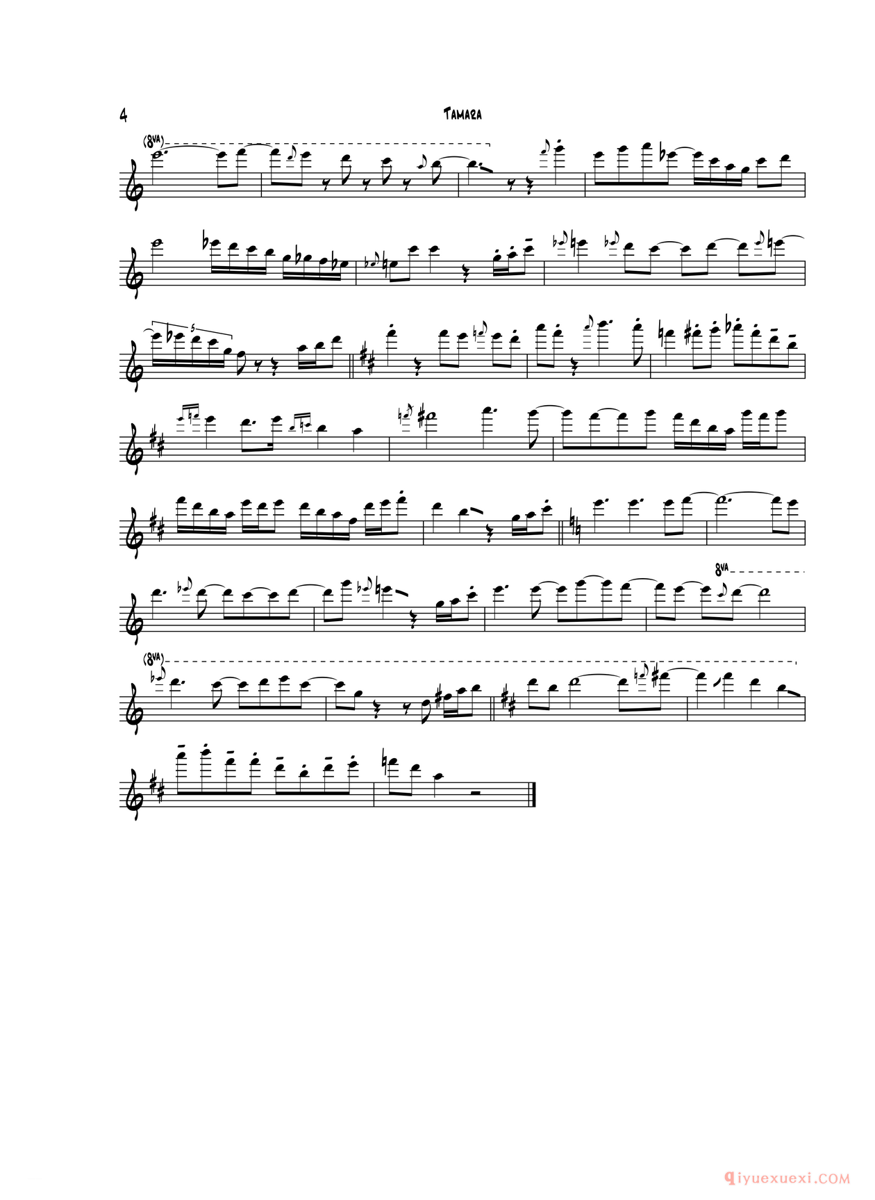 次中音萨克斯[Tamara]