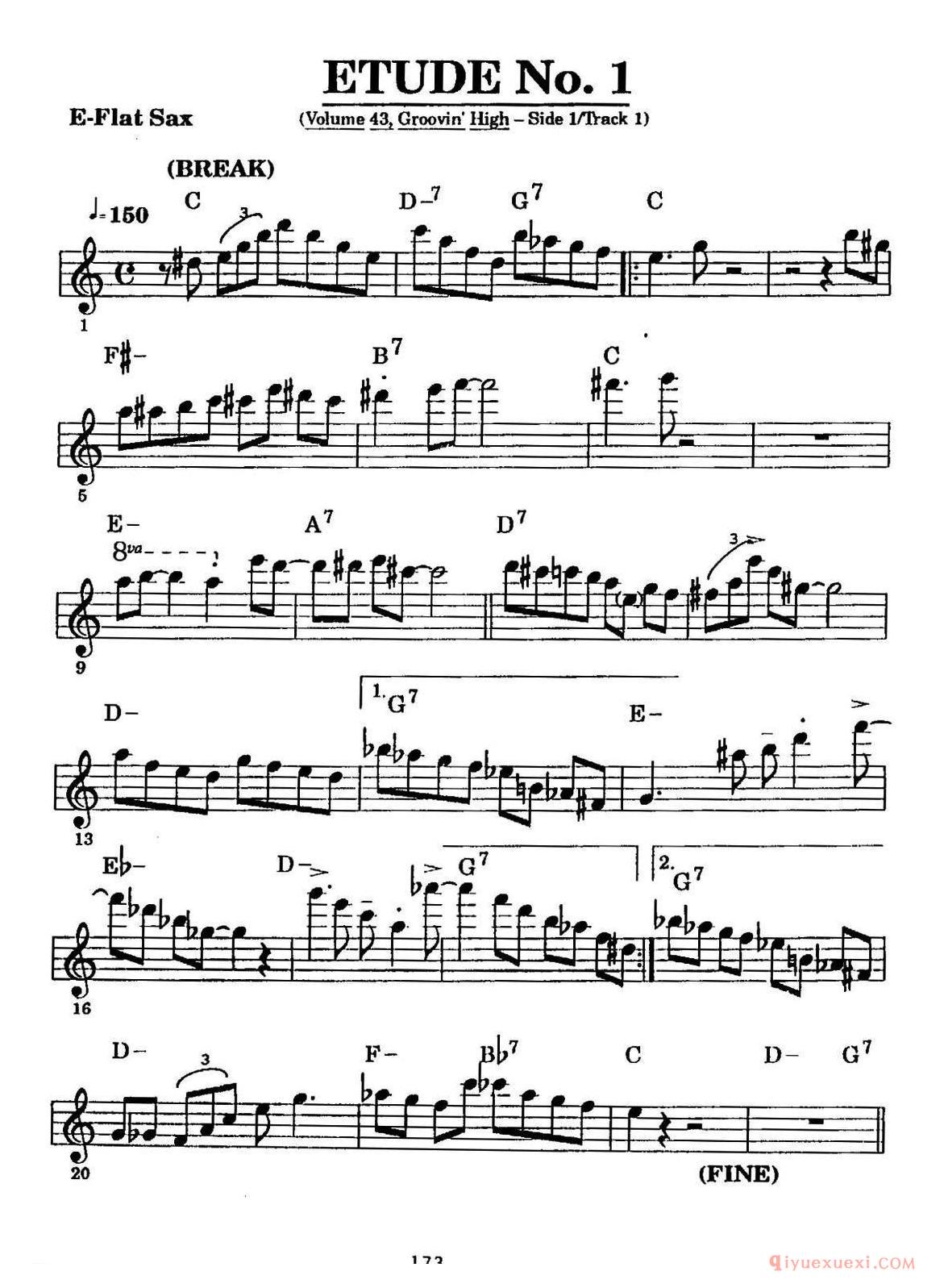 中音萨克斯超吹练习曲[ETUDE No.1]