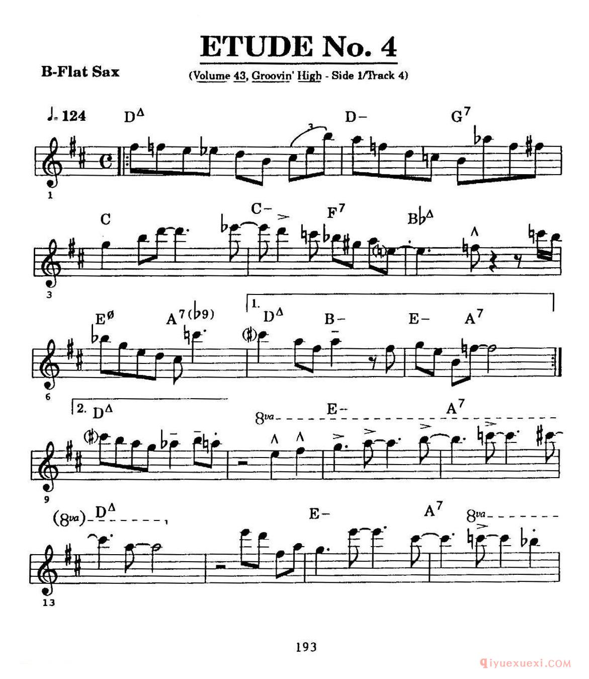 高音萨克斯超吹练习曲[ETUDE No.4]