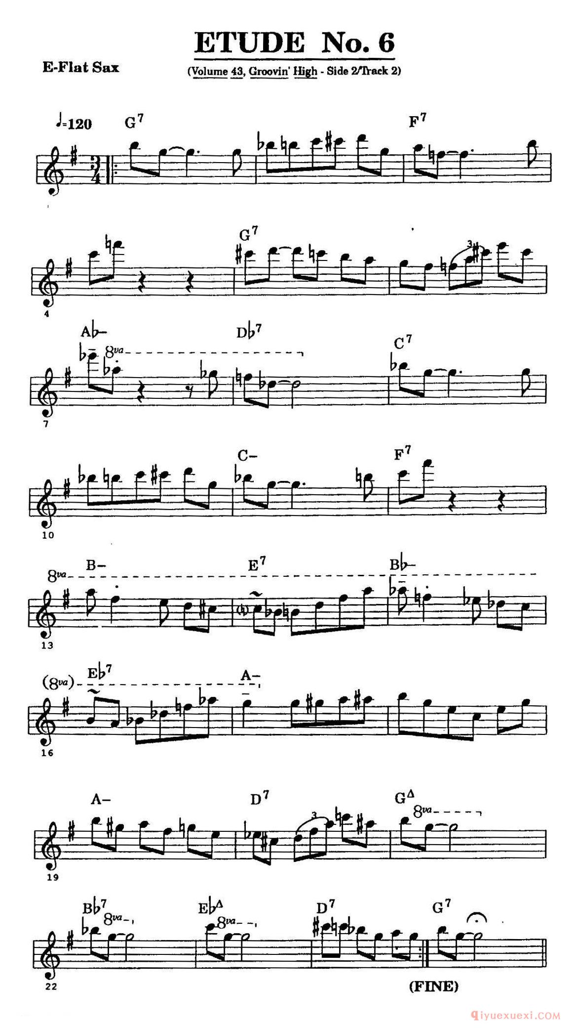 中音萨克斯超吹练习曲[ETUDE No.6]