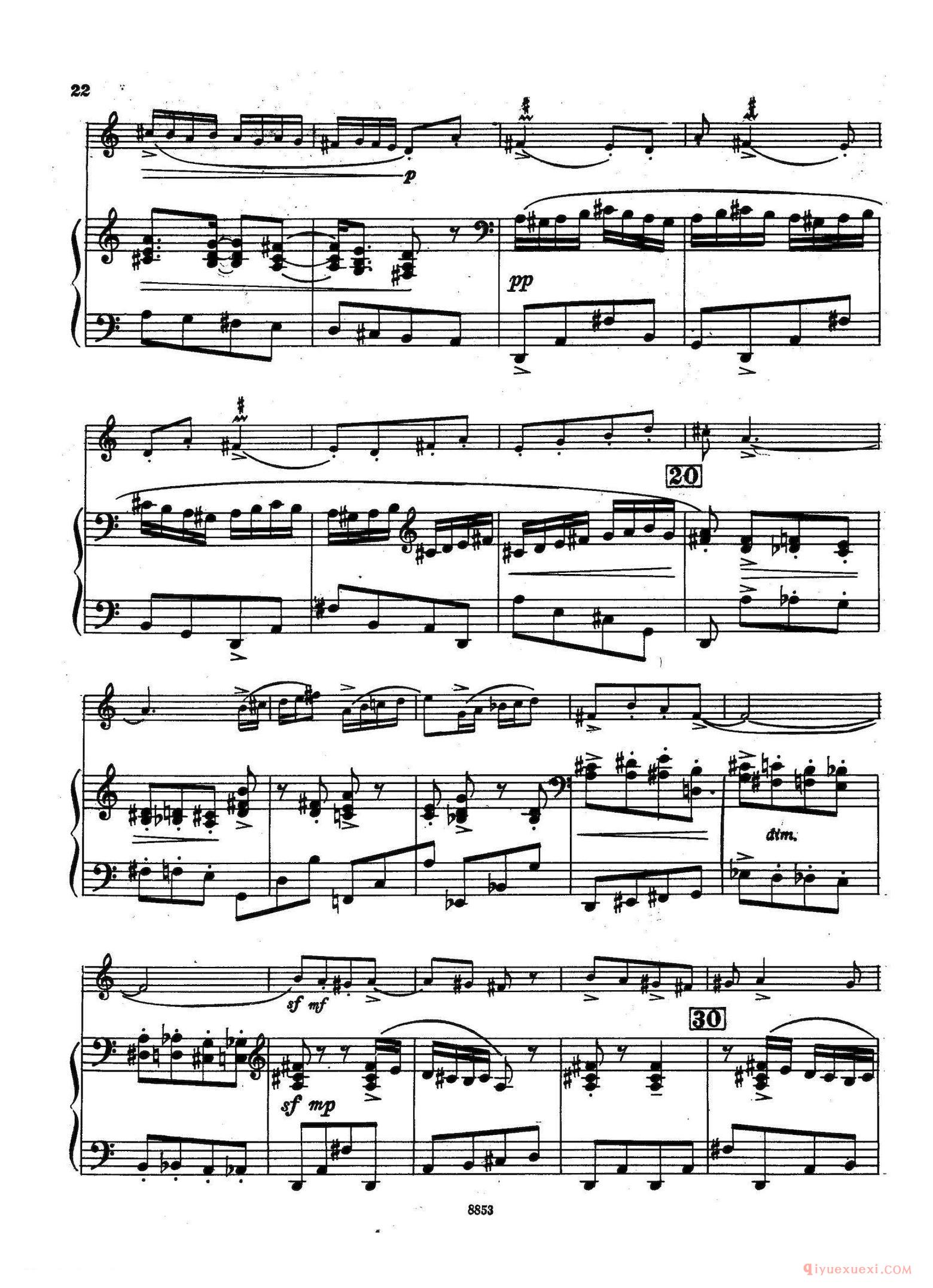 萨克斯谱[Sonata]萨克斯+钢琴伴奏