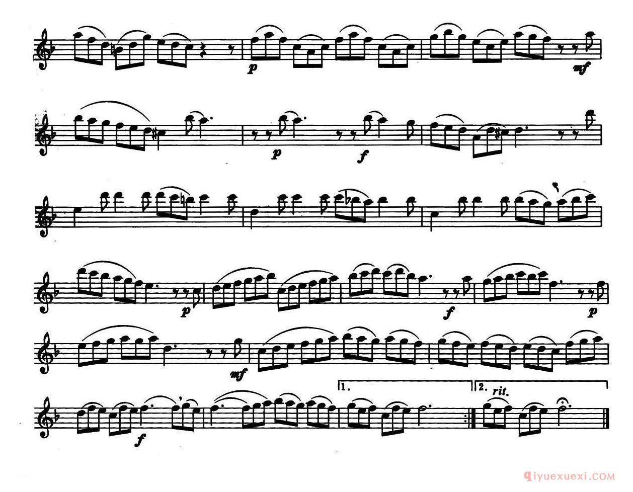 萨克斯谱[西西里与吉格舞曲]