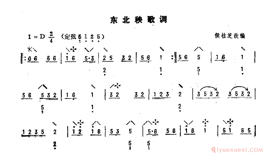 古筝谱[东北秧歌调]简谱