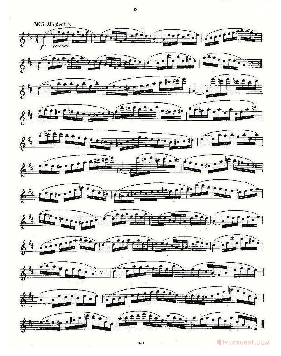 长笛谱子[18 kleine Studien.Op.41 ]五线谱