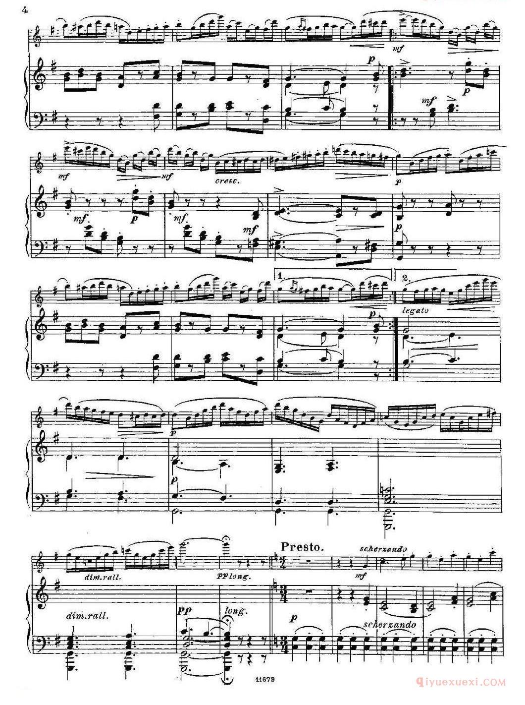 长笛乐谱[Fantaisies nationales. Ecossais/Op.59 No.2/长笛+钢琴伴奏]五线谱