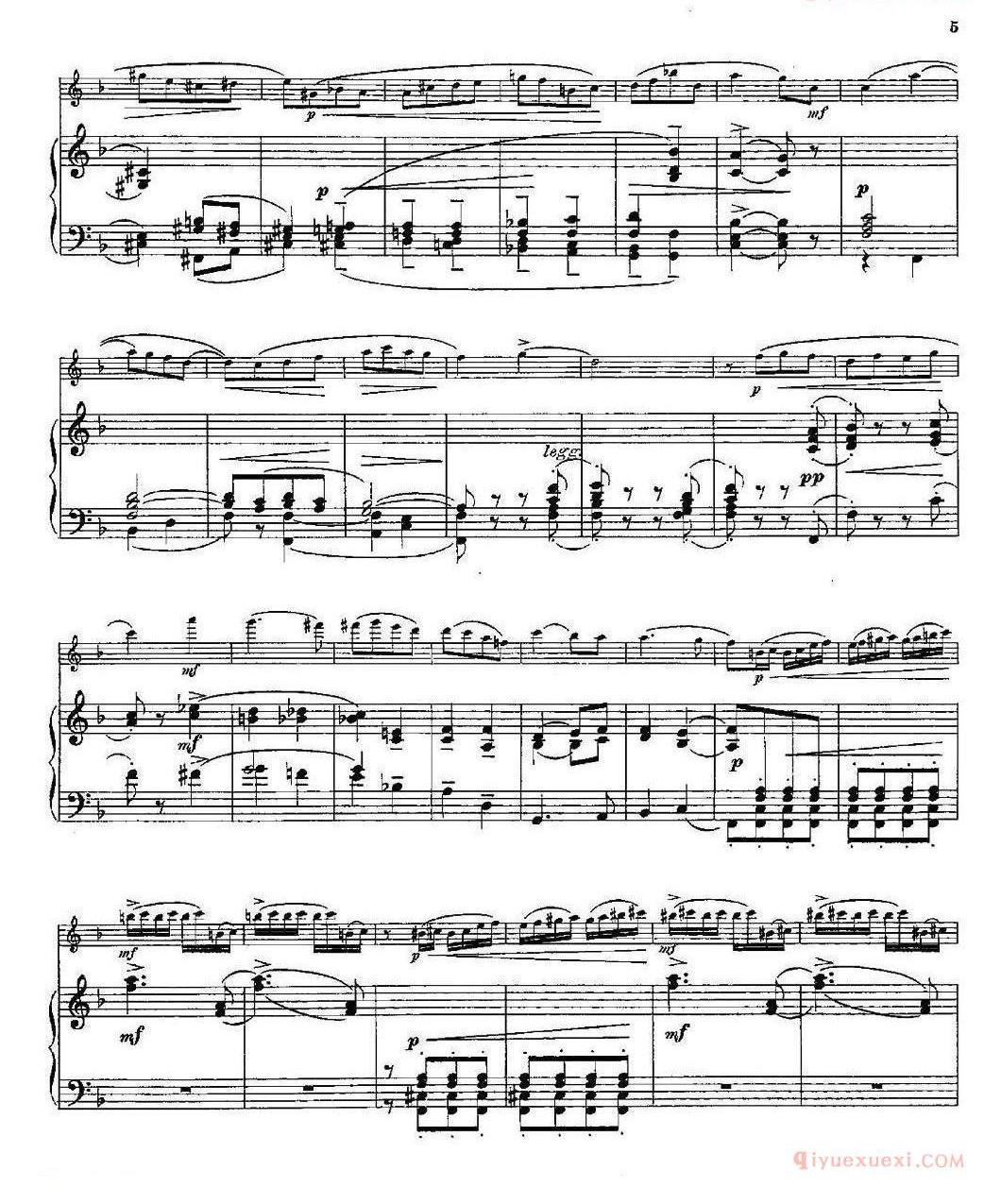 长笛乐谱[Le Tourbillon（Op.57 No.3/长笛+钢琴伴奏]五线谱