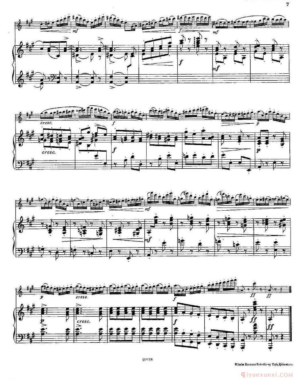 长笛乐谱[Le Tourbillon（Op.57 No.3/长笛+钢琴伴奏]五线谱