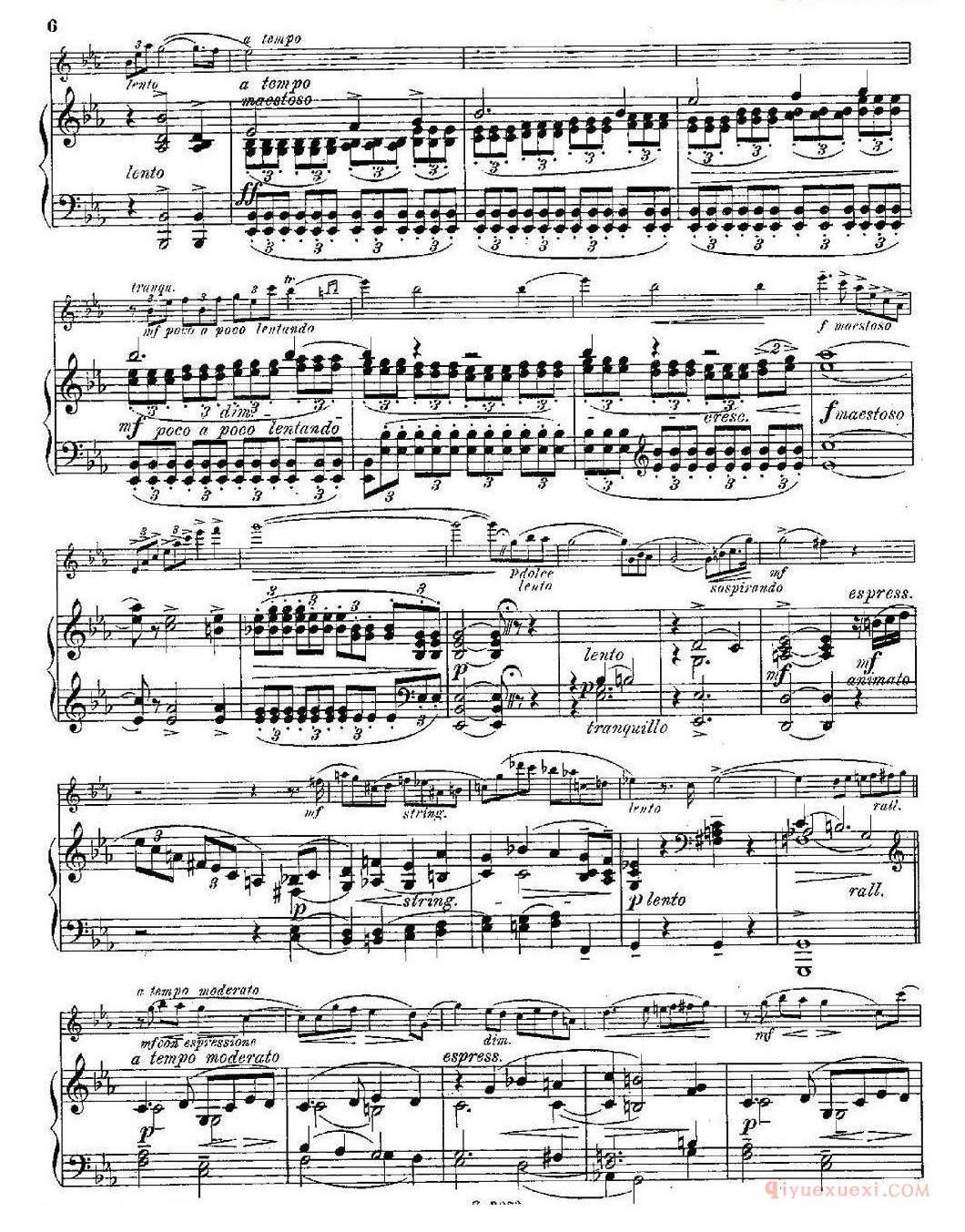 长笛乐谱[Legende/Op.55 No.5/长笛+钢琴伴奏]五线谱