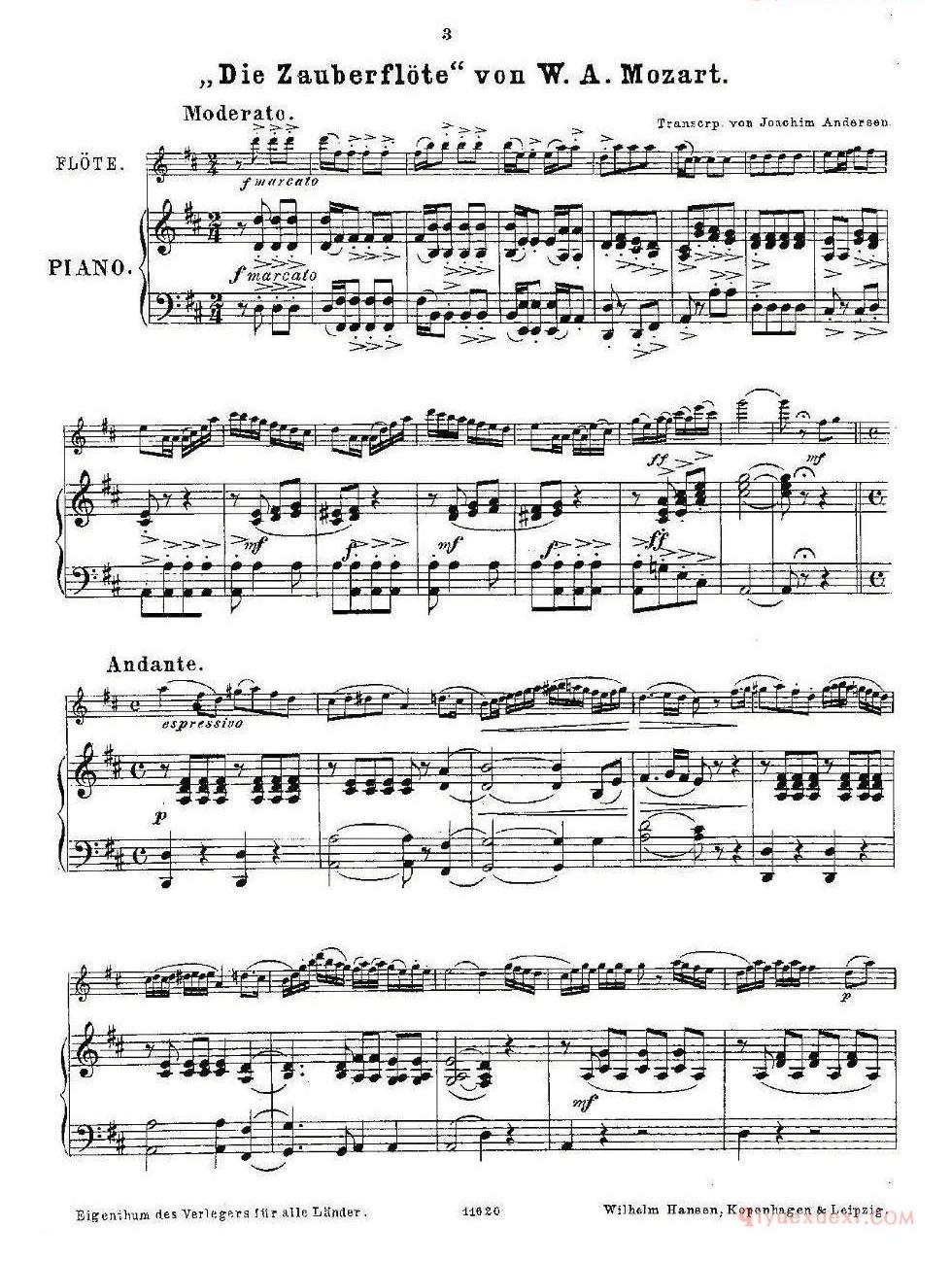 长笛乐谱[Opern-Transcriptionen.Op.45-8/长笛+钢琴伴奏]五线谱