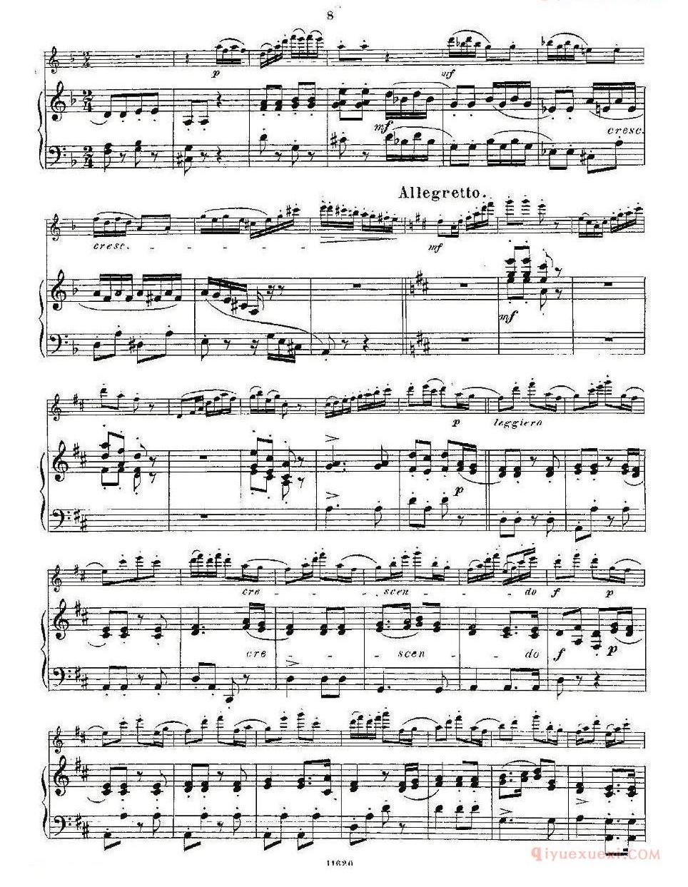 长笛乐谱[Opern-Transcriptionen.Op.45-8/长笛+钢琴伴奏]五线谱