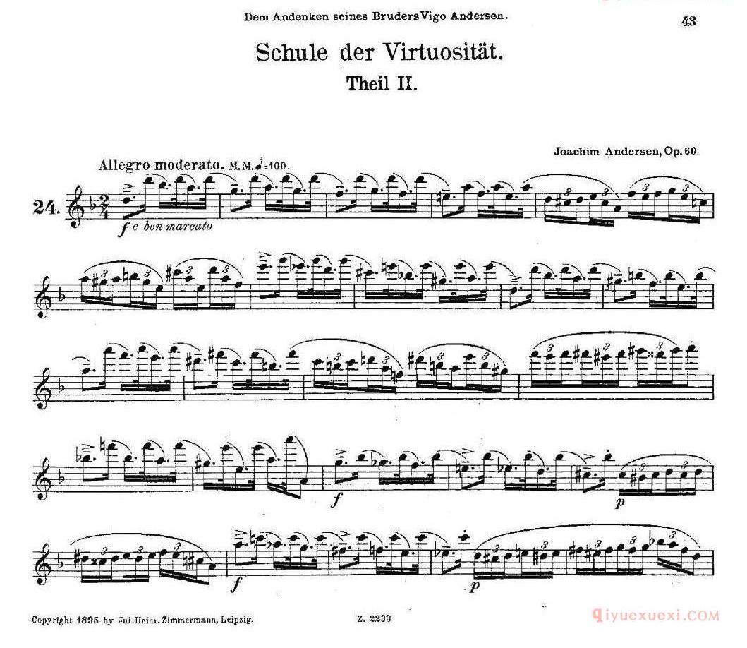 长笛乐谱[Schule der Virtuosit_t. Op. 60]