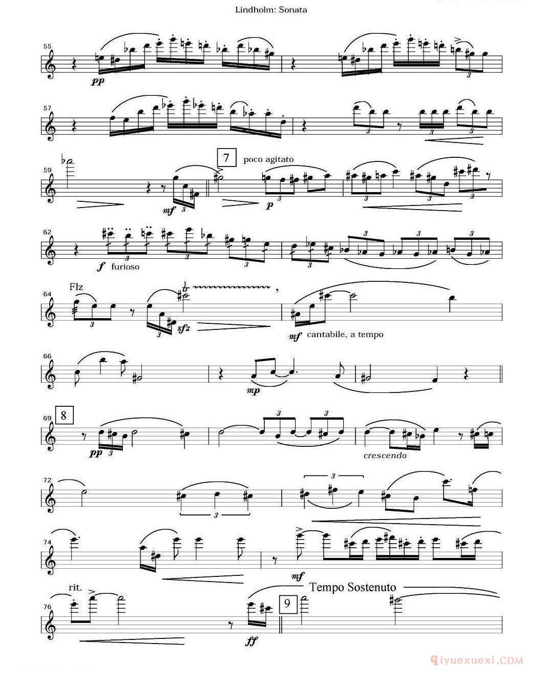 长笛乐谱[Sonata/长笛+钢琴]