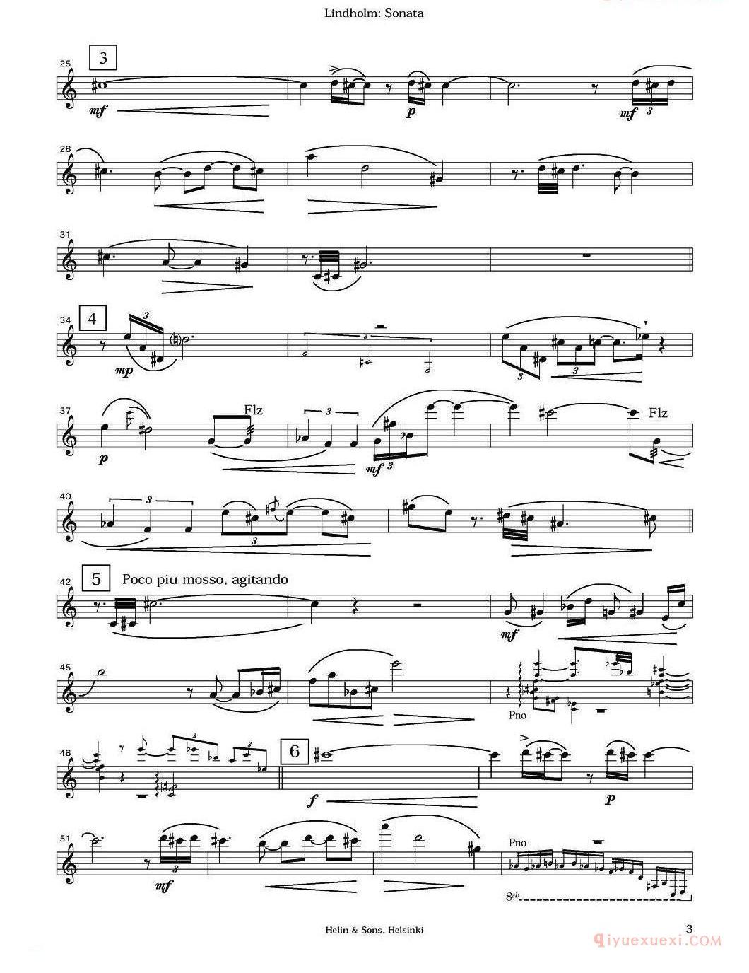 长笛乐谱[Sonata/长笛+钢琴]