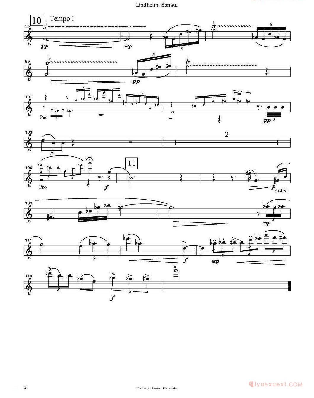 长笛乐谱[Sonata/长笛+钢琴]