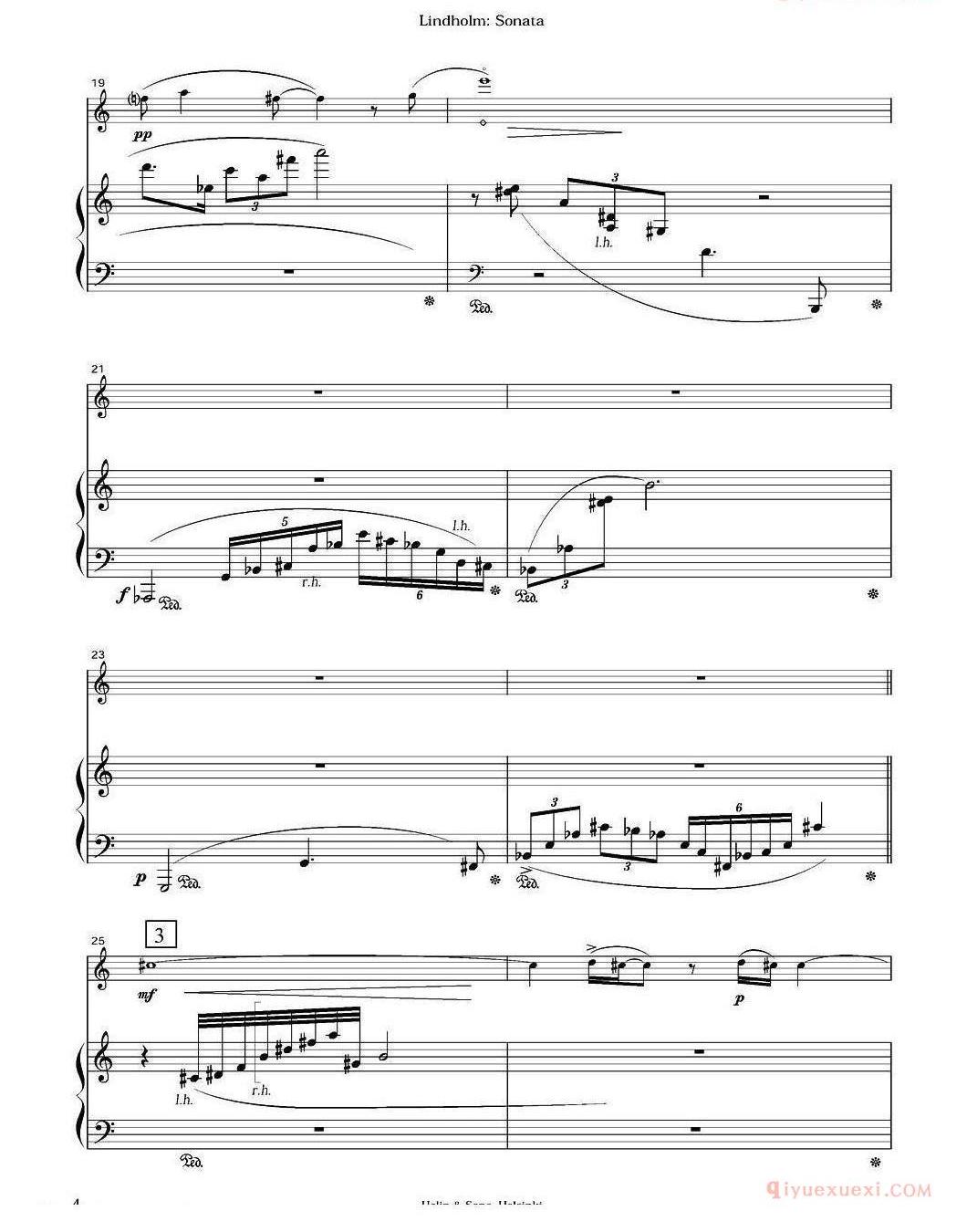 长笛乐谱[Sonata/长笛+钢琴]