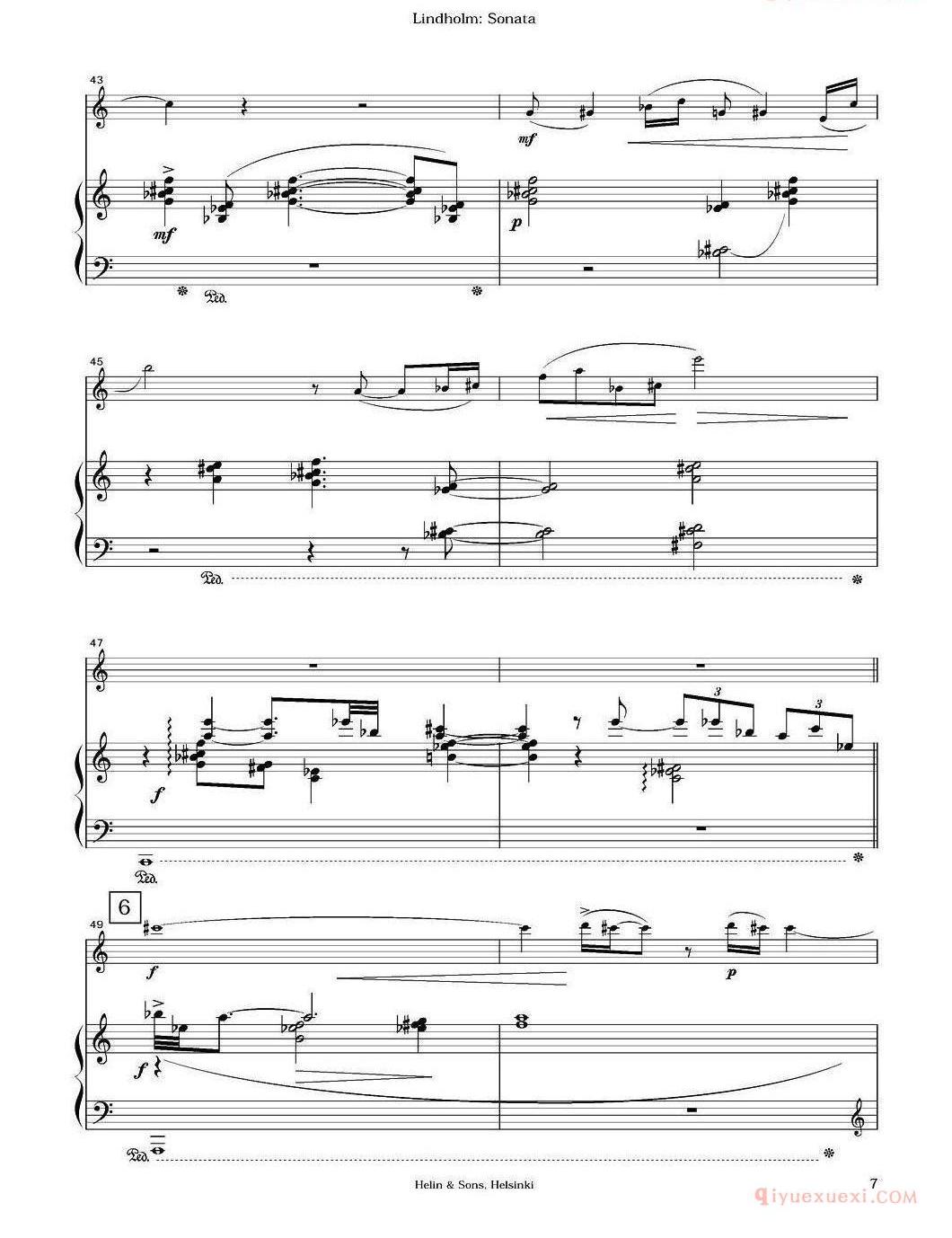 长笛乐谱[Sonata/长笛+钢琴]