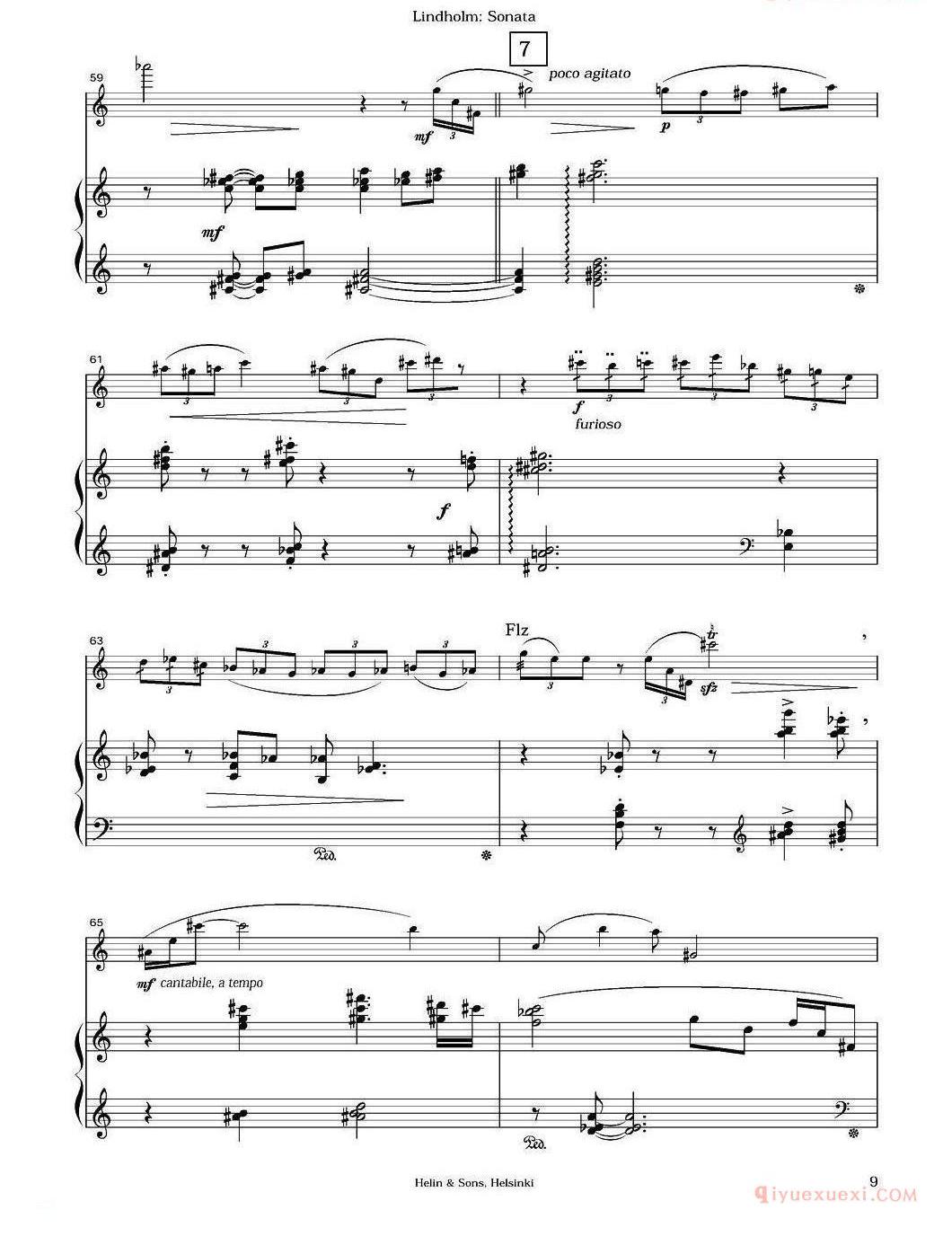 长笛乐谱[Sonata/长笛+钢琴]