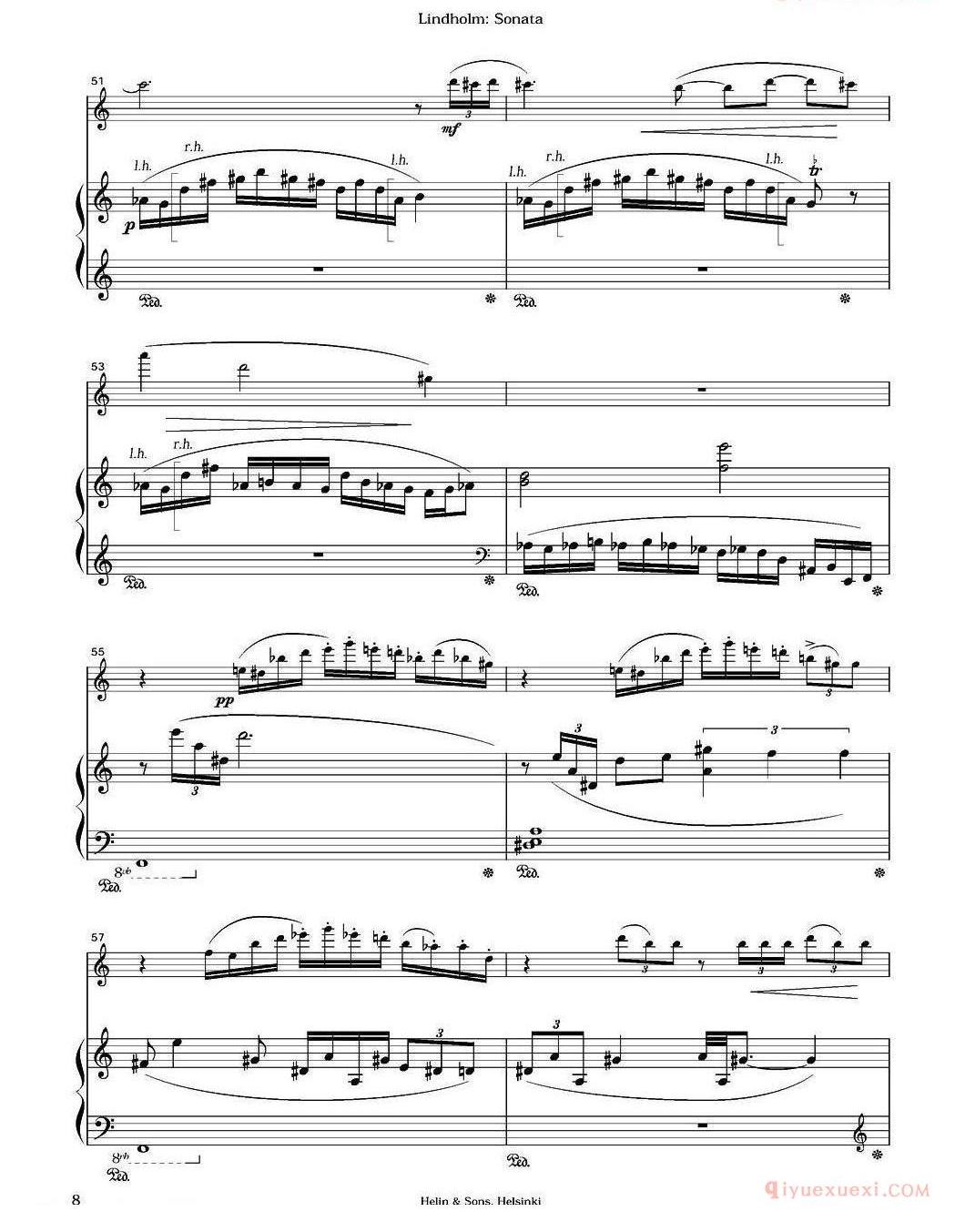 长笛乐谱[Sonata/长笛+钢琴]