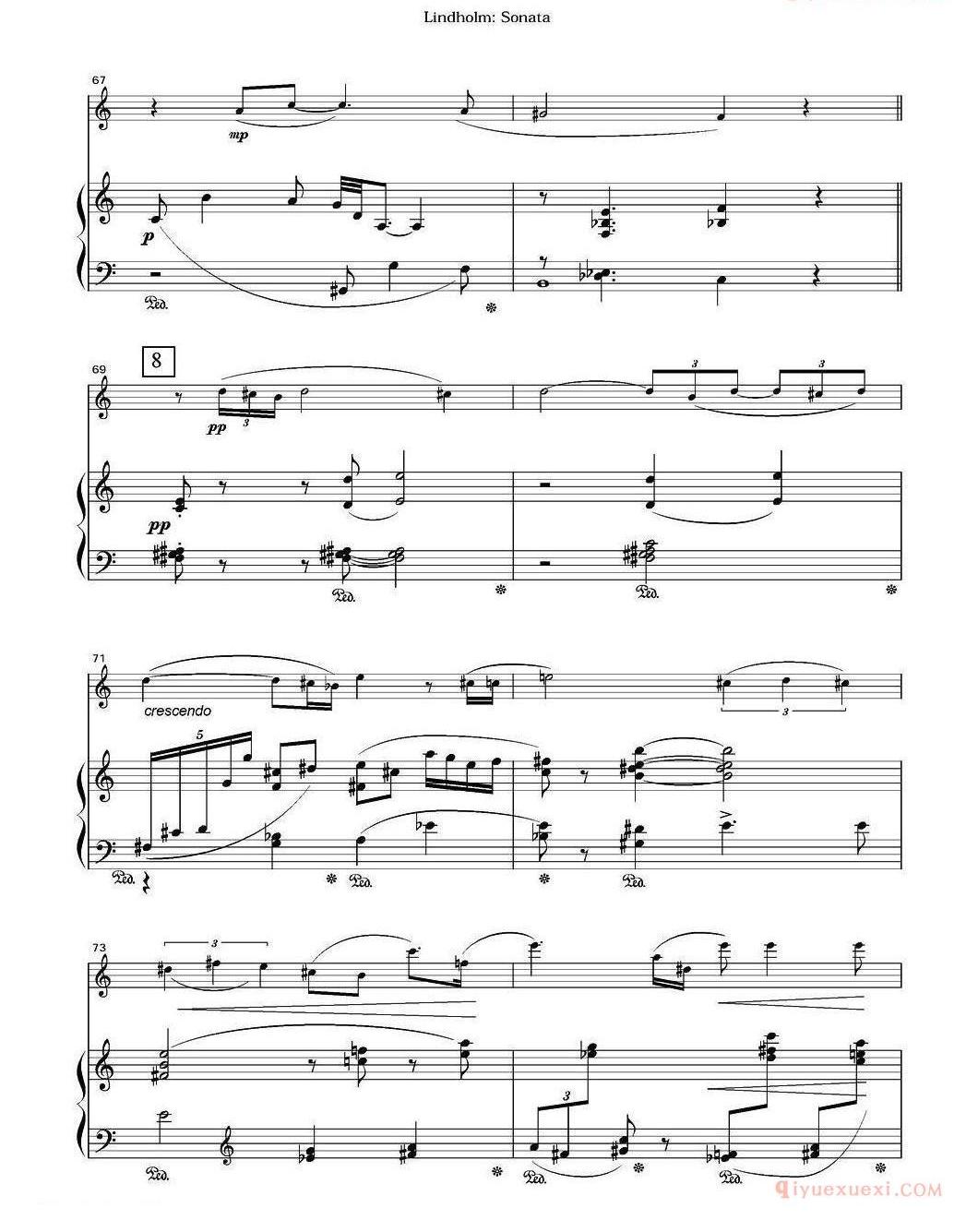 长笛乐谱[Sonata/长笛+钢琴]