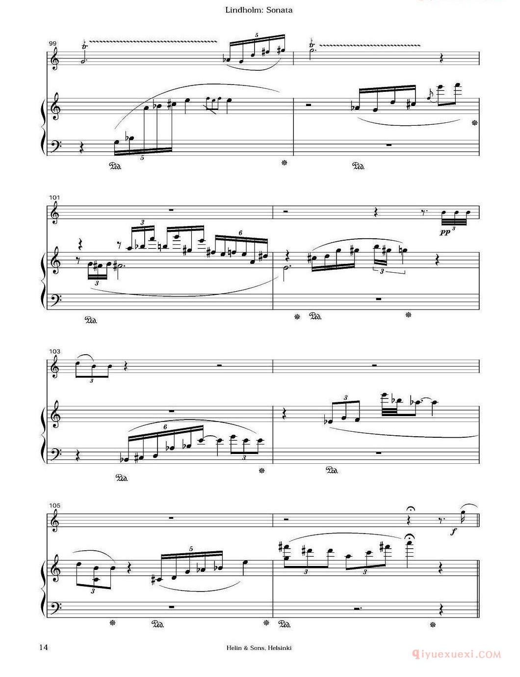 长笛乐谱[Sonata/长笛+钢琴]