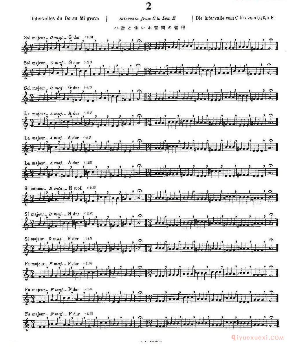 长笛乐谱[初级练习/Alphonse Ludec - Debutant Flutiste]1-13