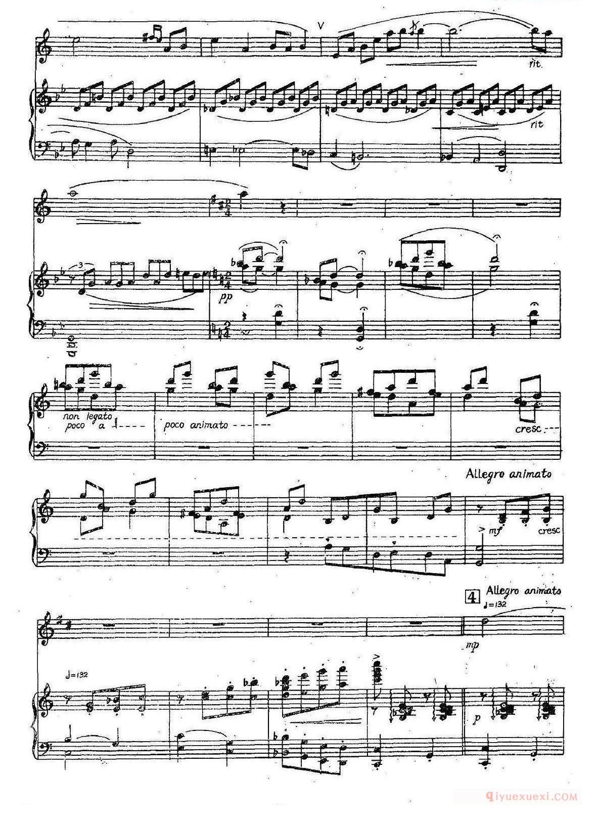 单簧管乐谱[晨歌]单簧管+钢琴伴奏