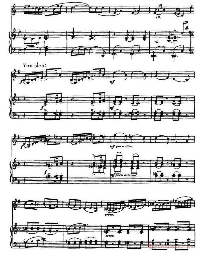 单簧管乐谱[大巴山的春天]单簧管+钢琴伴奏